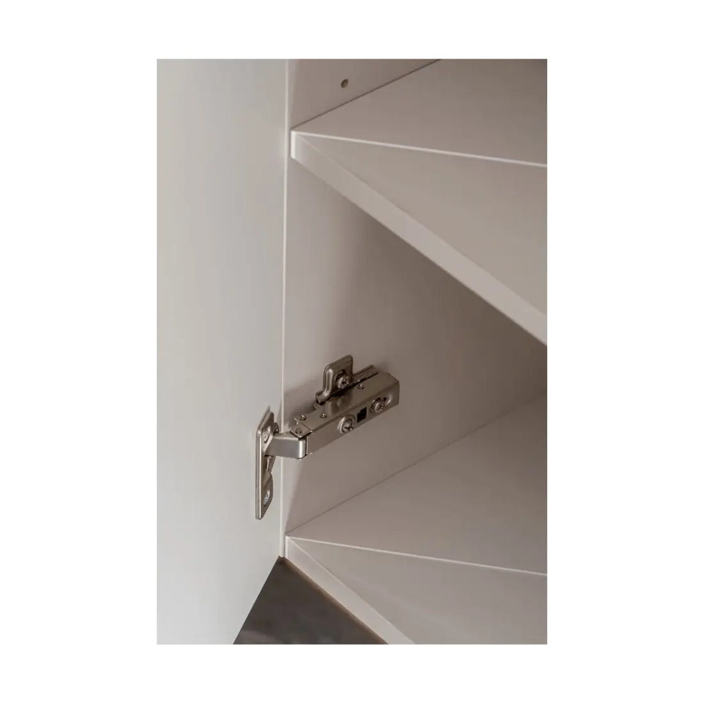 Colonna da bagno AOKI - 2 porte - Finitura beige cachemire con motivi a spina di pesce - L30 × P25 × H140 cm - Da appendere
