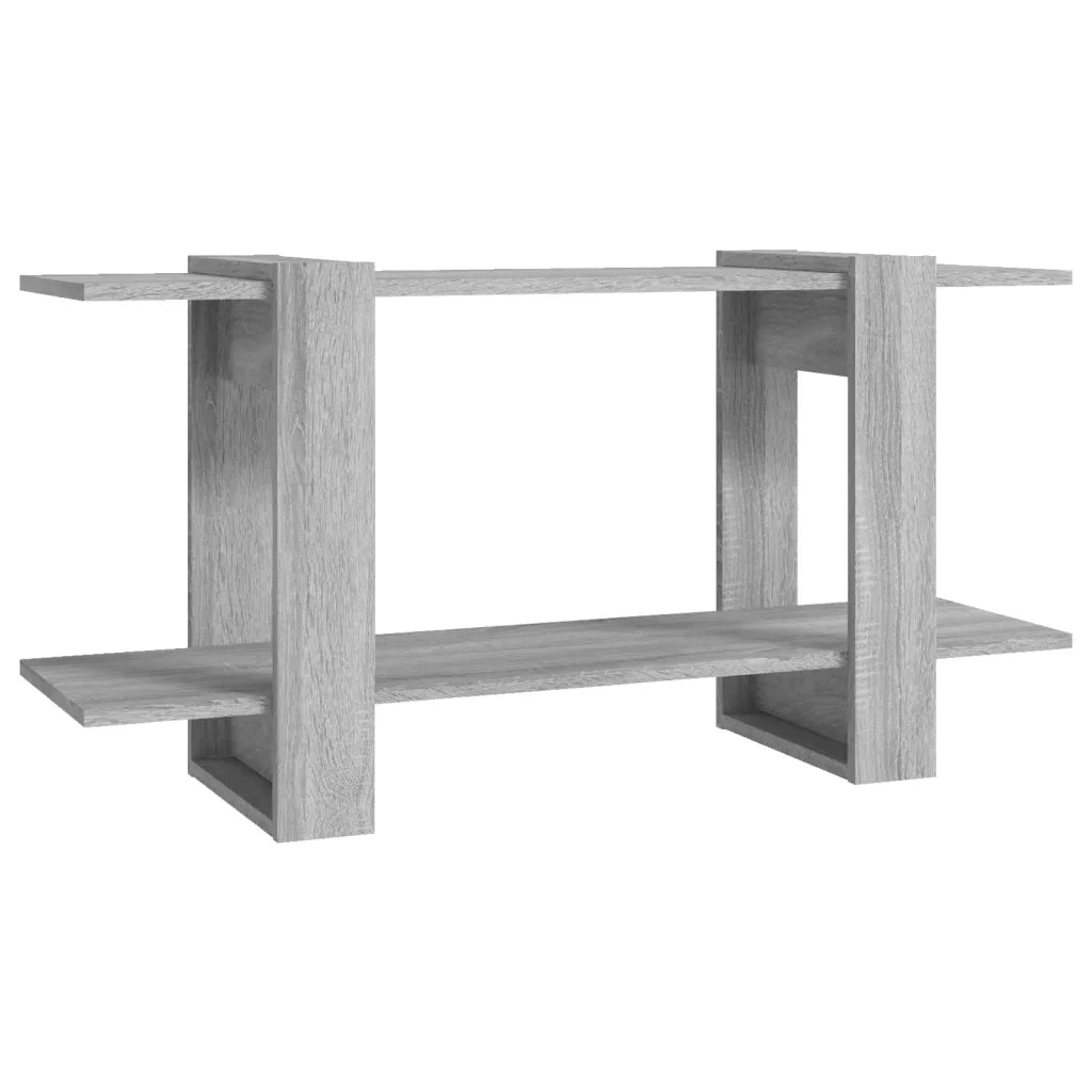 Libreria-Scaffale per Libri-Mobile di Stoccaggio Grigio Marrone 100x30x51 cm in Legno Multistrato