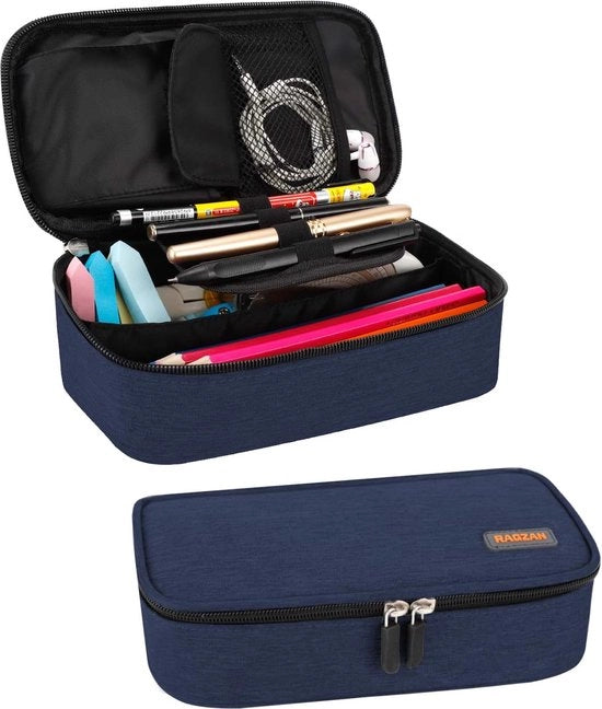 Borsa per pennarelli, Borsa per penne con chiusura a zip, Organizzatore per stazioni di lavoro e scuola con grande capacità