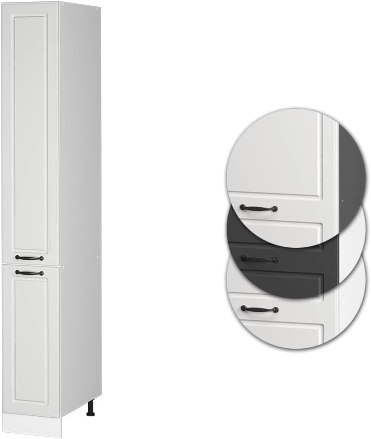 Armadio da farmacia R-Line, Bianco casa di campagna, 30 cm, per la libera combinazione all'interno di sistemi cucina modulari