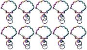 Sistema di appoggio per chiavi 10 pezzi - Chiave a conchiglia - Chiave a goccia - Resistente alla ruggine - Base rotativa 360° - Per accessori artigianali - Chiave a goccia