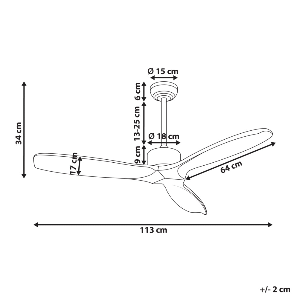 Ventilatore da soffitto in legno massiccio marrone chiaro Telecomando 5 opzioni di velocità Soggiorno rustico tradizionale Camera da letto