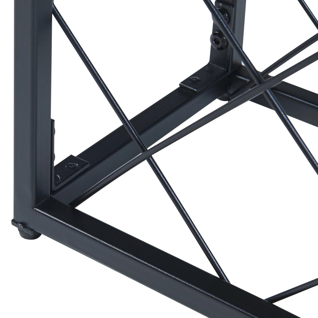 Portabottiglie per 25 bottiglie acciaio 72 x 53 x 20 cm nero opaco 03_0009194