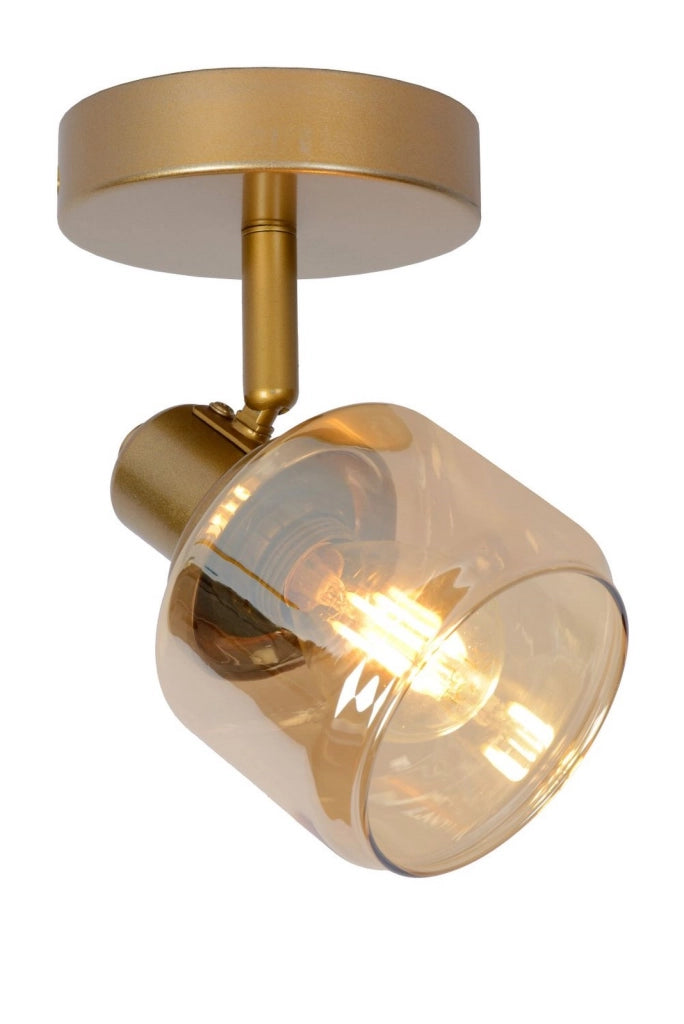 Plafoniera/Applique BJORN oro in vetro 1xE14 40W Lucide