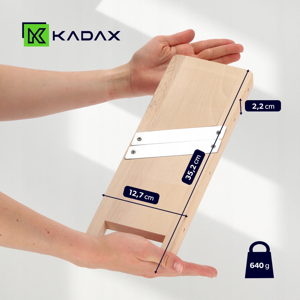 Grattugia manuale in legno KADAX per cavolo, verdure e cetrioli, 35 cm
