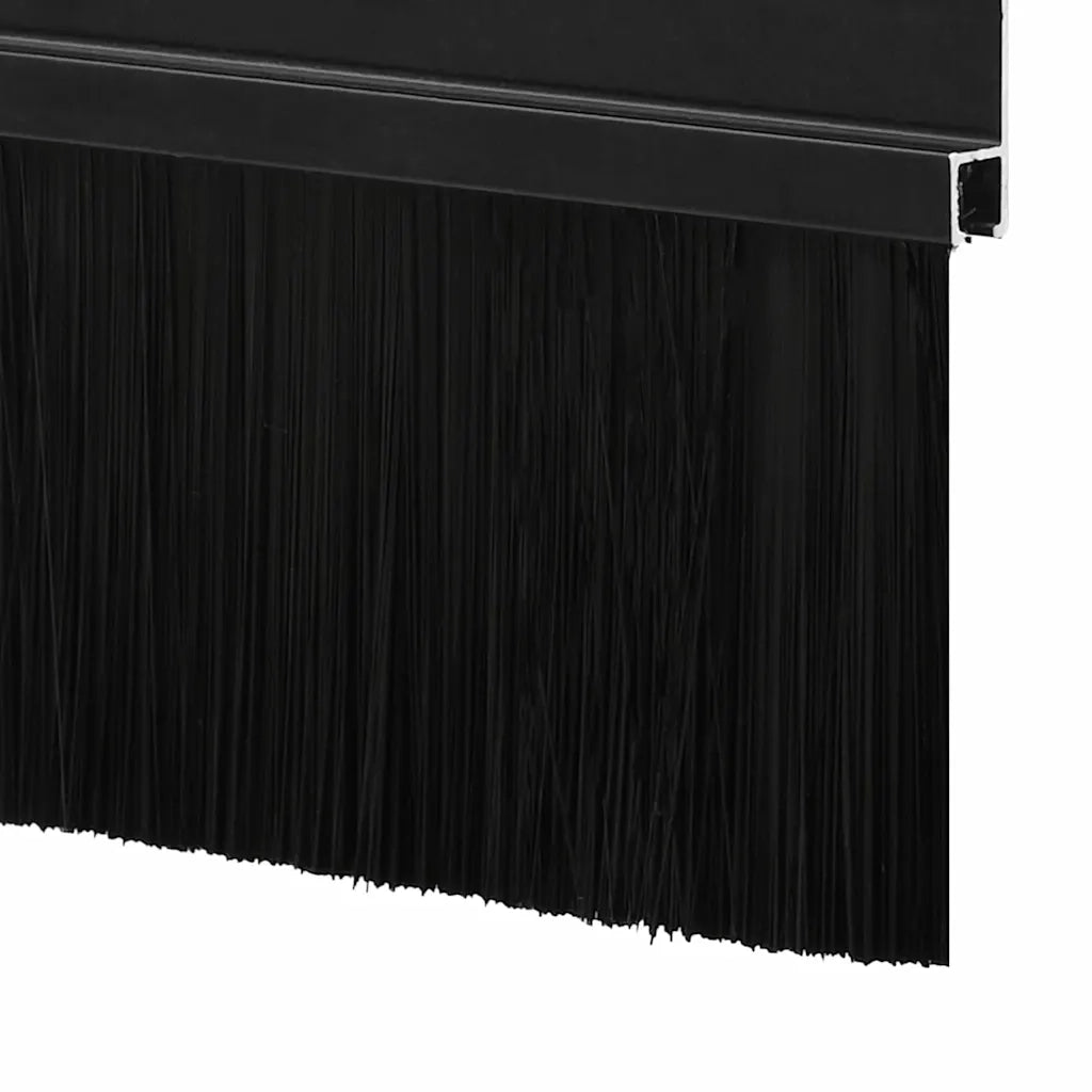 Spazzole per porte a vite 12 pz Nero 100 cm Lega di alluminio CFW7722935