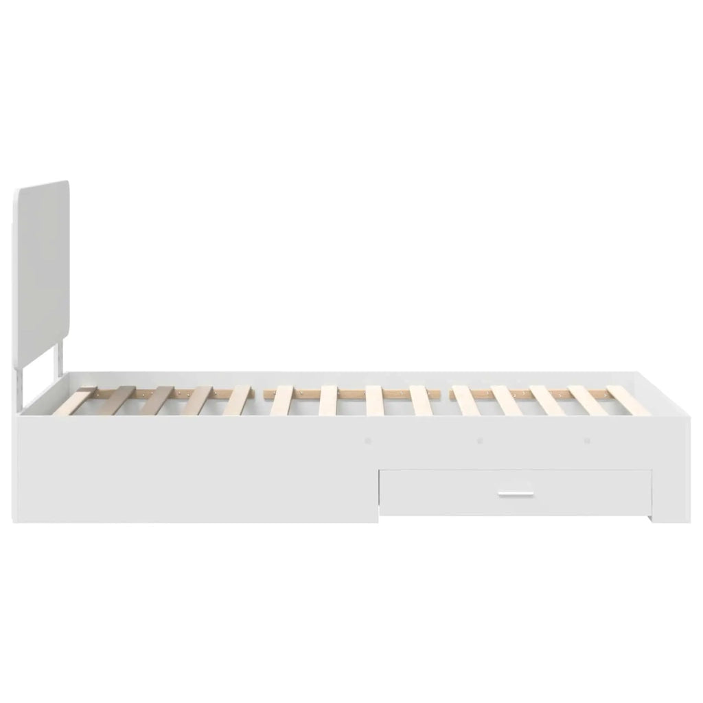 Struttura del letto Bianco 90 x 190 cm Legno multistrato