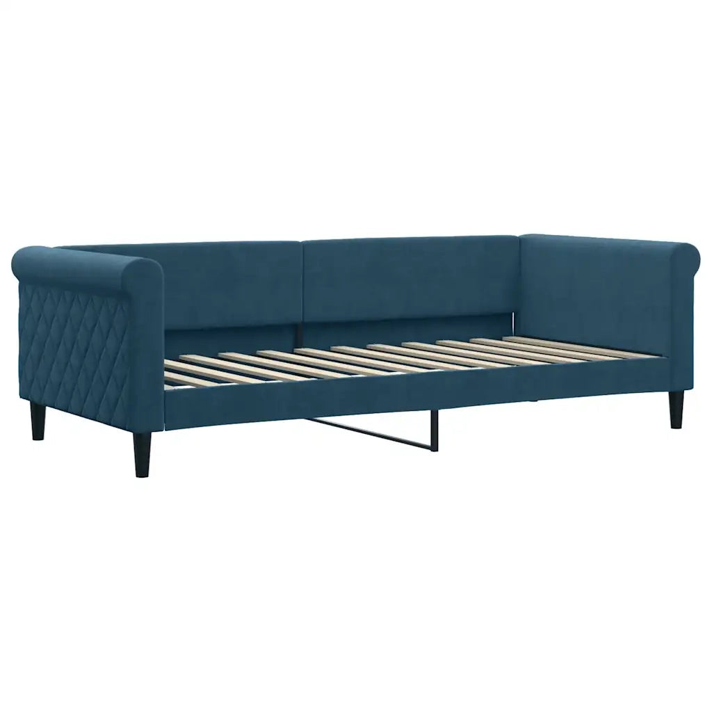 Divano Letto con Letto Estraibile Blu 90x200 cm in Velluto 3197770