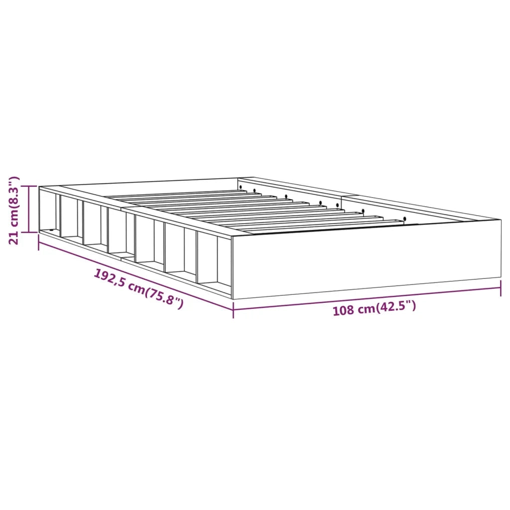 Letto singolo | Letto per adulti | Giroletto 90x190 cm Single in Legno Massello