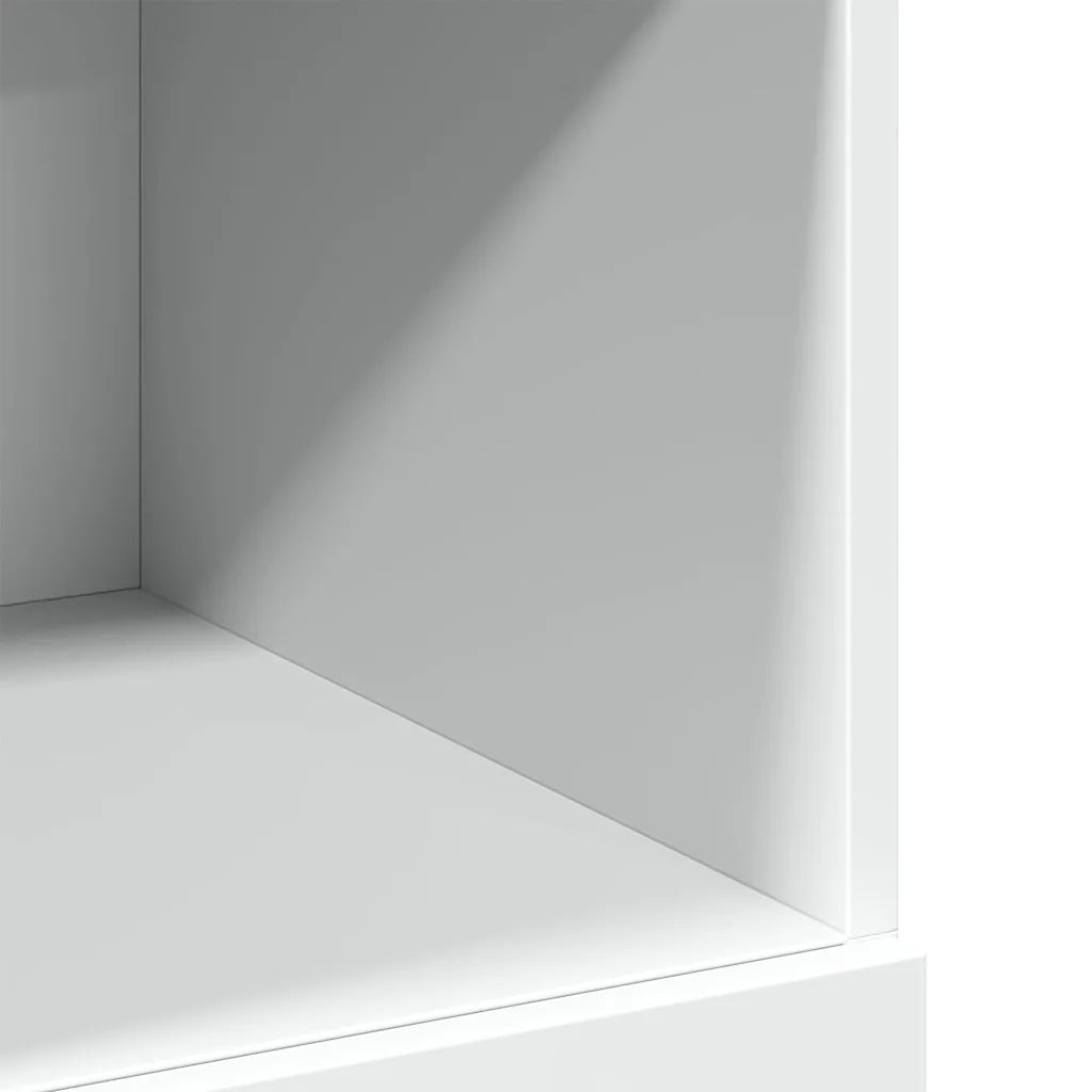 Credenza-Buffet-Armadio da cucina Bianca 80x42,5x124 cm in Legno Multistrato