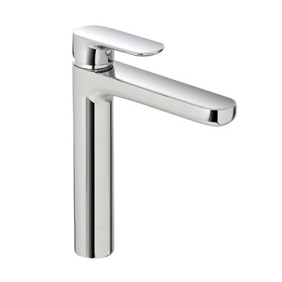 Set miscelatori lavabo alto e bidet Kreo in ottone cromato con piletta