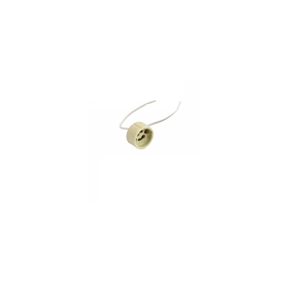 Plafoniera moderna in gesso e vetro verniciabile rotonda 7.5x7 cm e attacco gu10 massima potenza supportata 10w