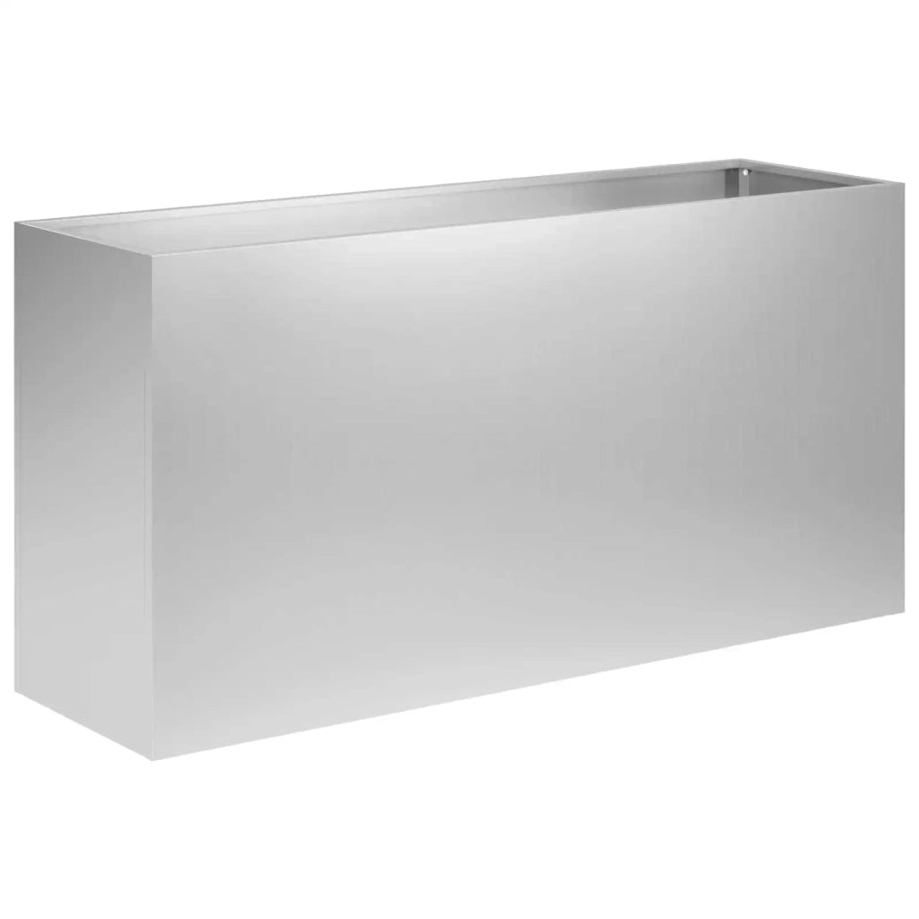 Vaso da giardino 2 pz Argento 100 x 30 x 50 cm Acciaio zincato 8005635