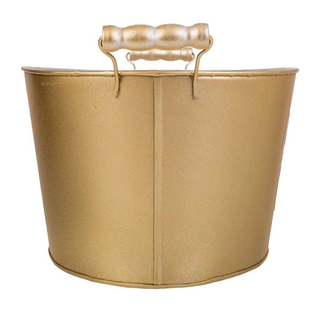 Lavabo in metallo dorato38/33,5x24,5x16,5/19h b:28x19,5