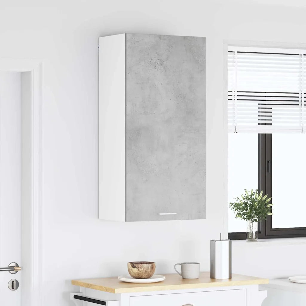 Armadio pensile Grigio Cemento e Bianco 50 x 31 x 100 cm