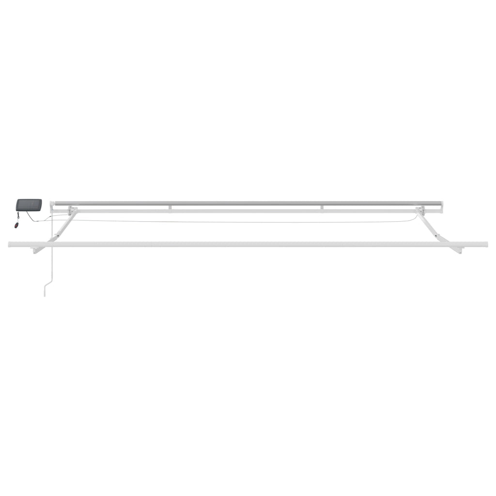 Ombrellone retrattile manuale  con LED Beige 500x300 cm
