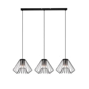 Lampada sospesa nera industriale con 3xE27 Rabalux Emerencia