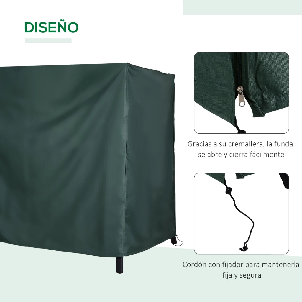 Cuscino per Dondolo da Giardino ¨C zephmum ¨C Verde 177x114x152cm