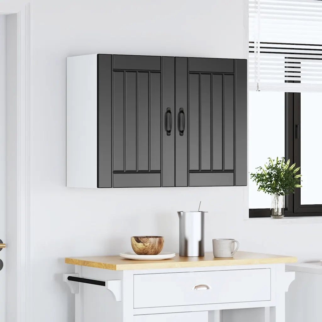 Pensile da Cucina Lucca Nero in Legno Multistrato 853828