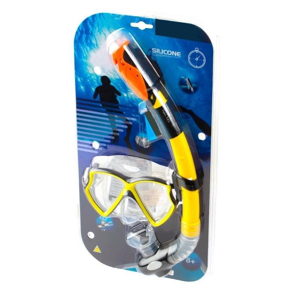 Trade Shop - Set Maschera Con Boccaio Per Immersioni Snorkeling Sub Mare Piscina Color 70504l -