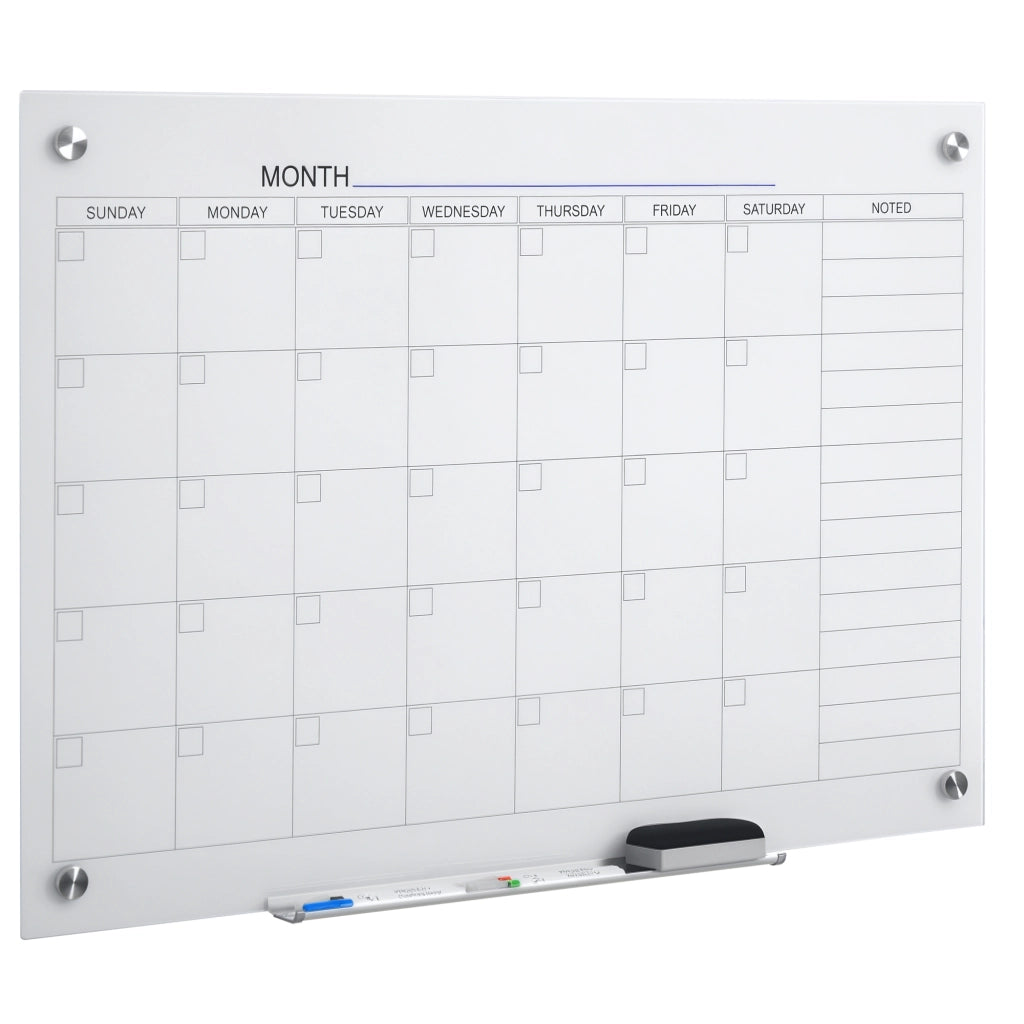 Lavagna bianca calendario settimanale ¨C zephmum ¨C 90x60cm bianco con 4 pennarelli e cancellino