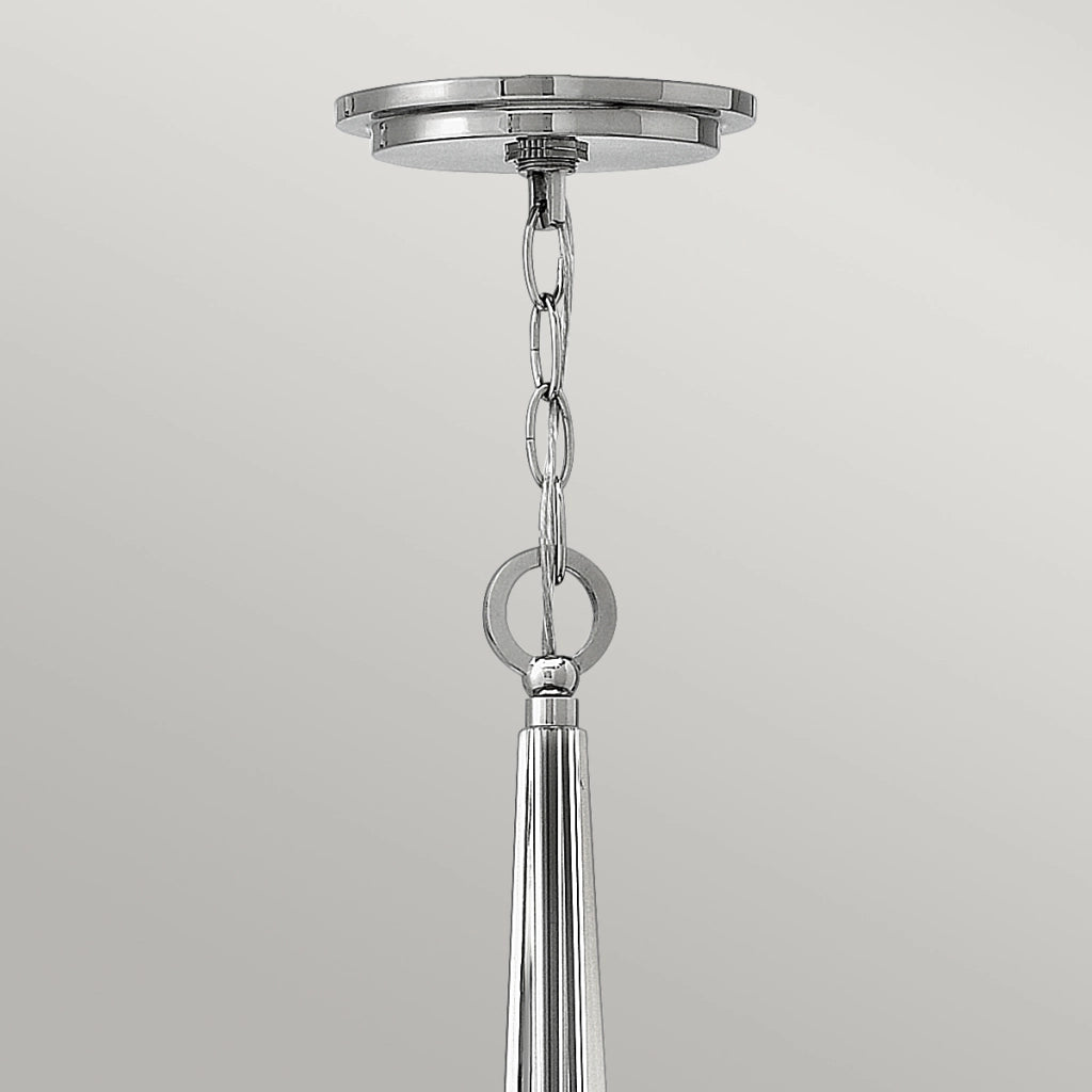 Lampada sospensione nichel lucido Ascher 3xE14 Quintiesse