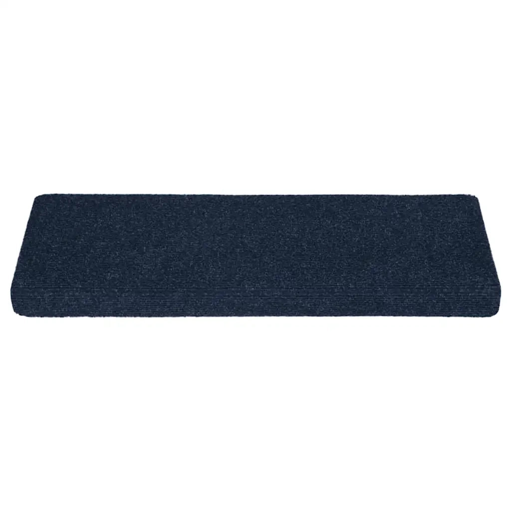 Tappetini per scale autoadesivi 30 pz 65x21x4 cm blu navy bordo rettangolare 3365701
