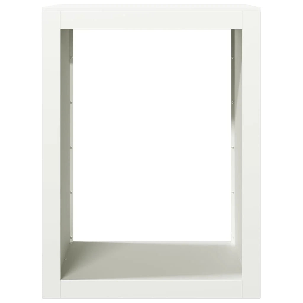 Portalegna 60 x 40 x 80 cm acciaio bianco 02_0043733