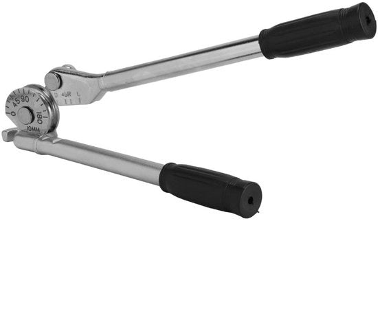 Buiga a 180° per tubi - Attrezzo portatile per buigatura - Buiga pesante - Per tubi di rame/aluminium/acciaio - Stretta in acciaio di alta qualità - Lunghezza 370 mm