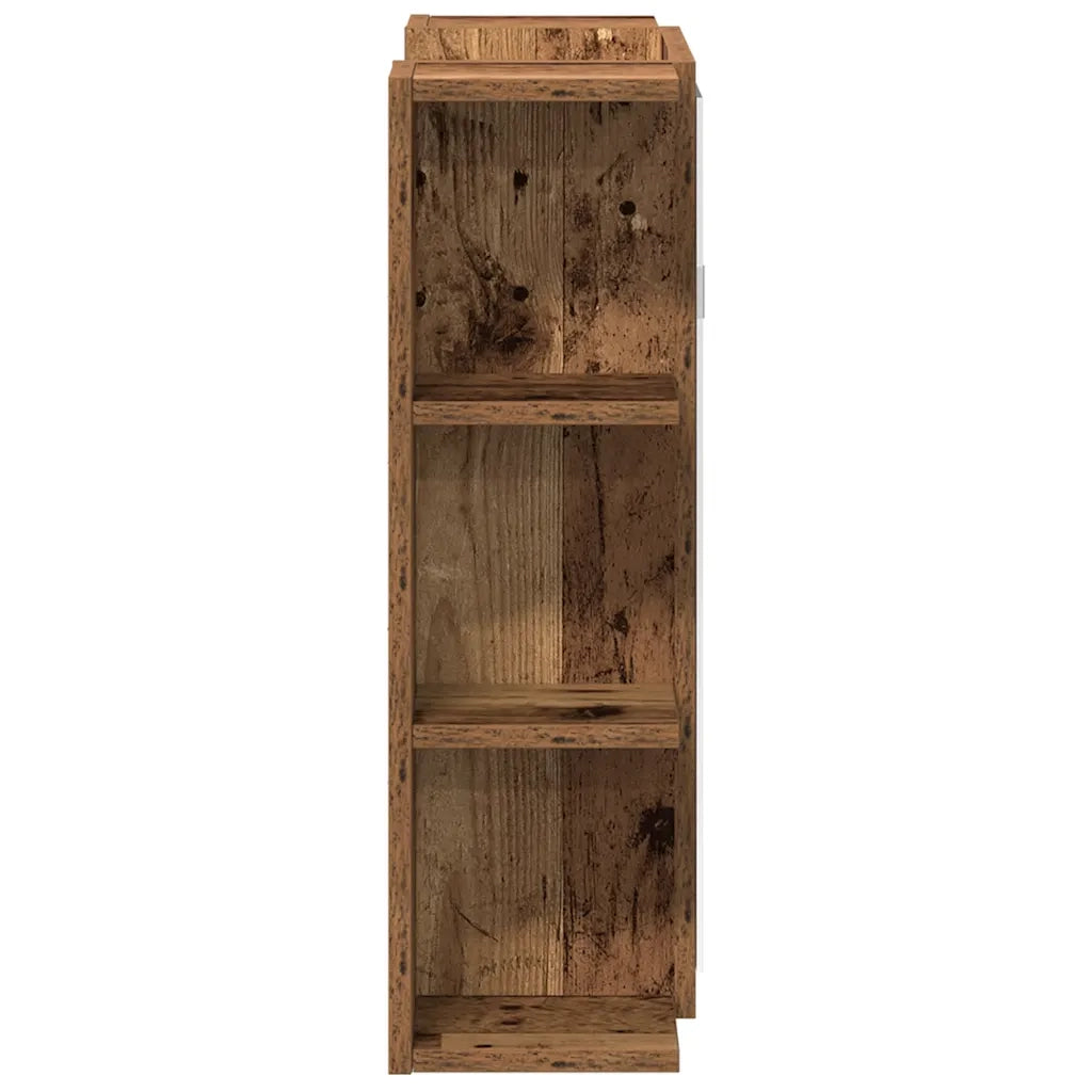 vidaXL Mobile Bagno con Specchio Legno Antico Legno Multistrato