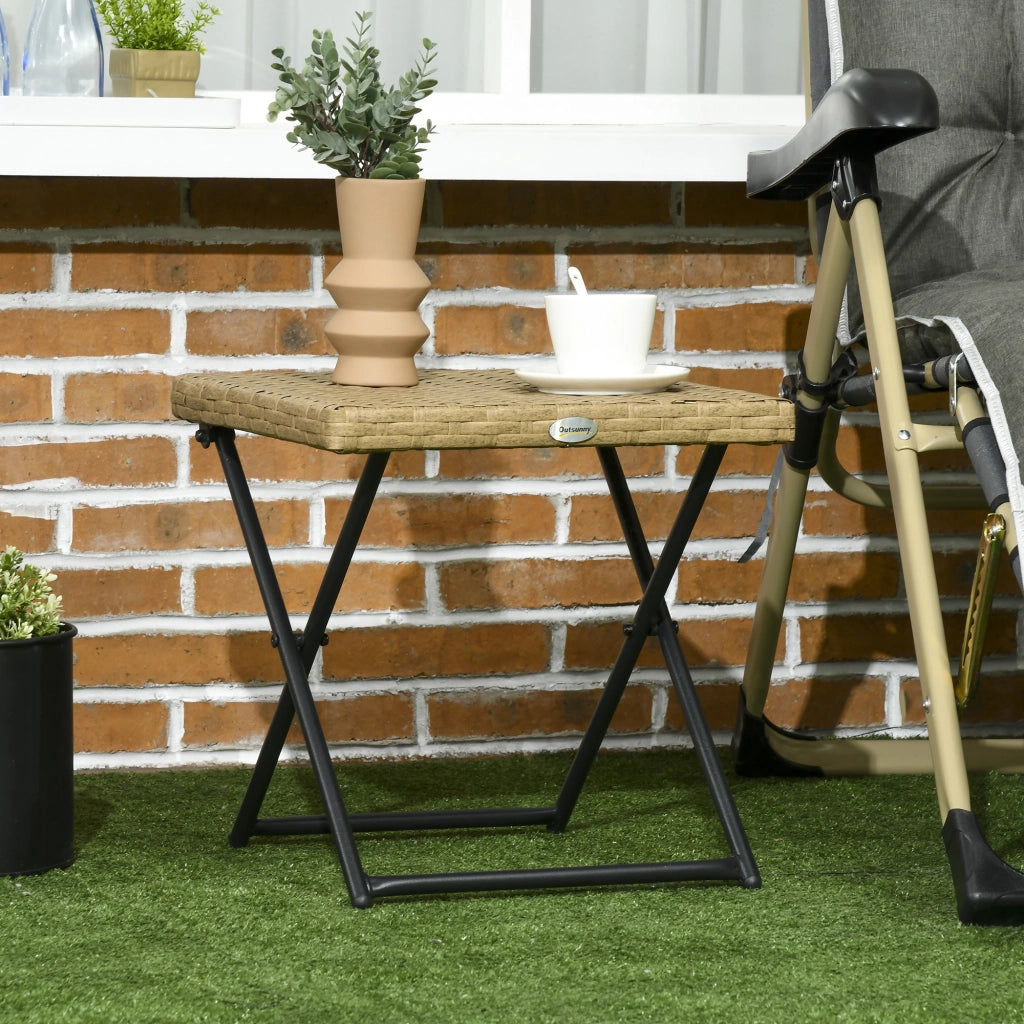 Tavolino da giardino pieghevole ¨C Zephmum ¨C Legno e metallo 40x40x40 cm