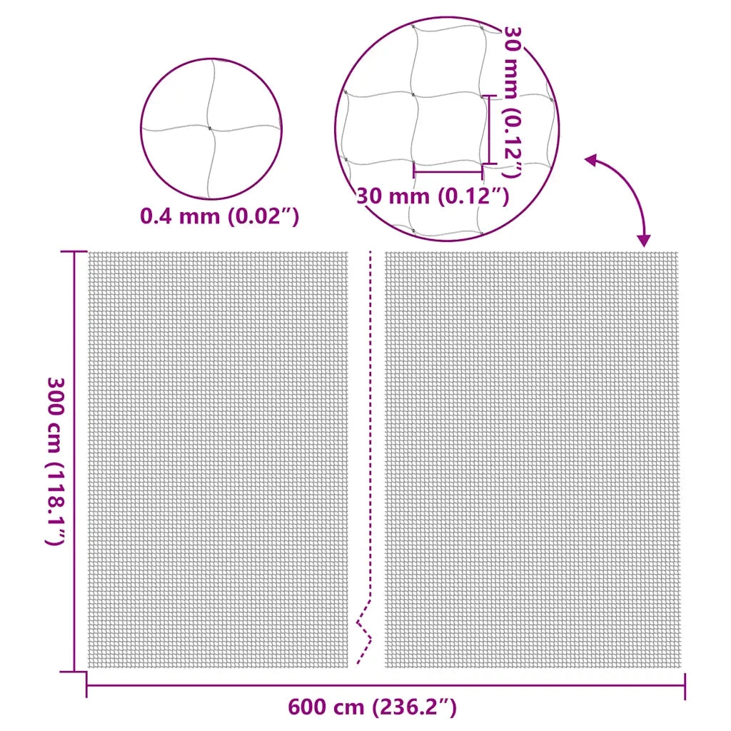 Rete per Gatti Trasparente 6x3 m in Nylon CFW3433001