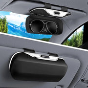 Sostegno per Occhiali da Sole per Auto con Clip - Adatto per Camion e Sedan - Sostegno per Occhiali da Sole per Auto Accessorio per Auto Gadget - Strumento di Organizzazione per Interno dell'Auto Accessorio Pratico - Nero