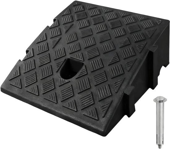 Pavimento Antiscivolo - Rampino Antislip - Piastra di Appoggio in Plastica - Gradino Antiscivolo - Piastra di Appoggio per Sedia a Rotelle - Piastra di Appoggio per Auto - Dimensioni 27 x 25 x 7 cm