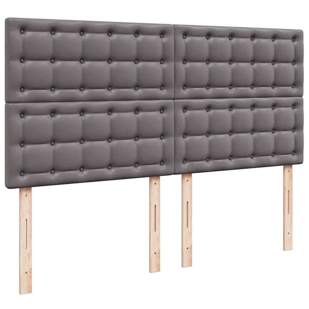 Struttura Letto Pouf con Materassi Grigio 200x200 cm Similpelle 3313873
