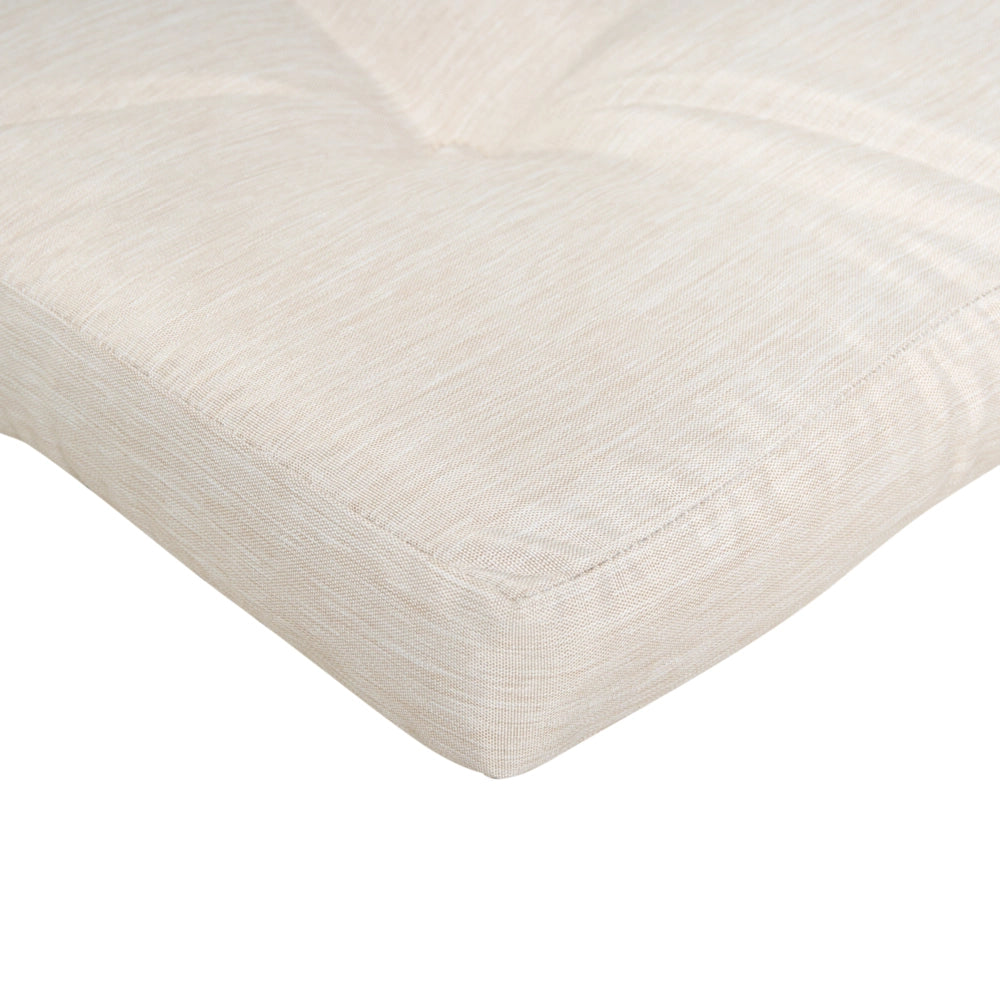 Set di 8 cuscini per sedile/schienale per sedie da esterno con lacci beige chiaro giardino esterno