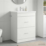 Mobiletto da Bagno Sotto Lavabo Bianco 56 x 37,5 x 81 cm 890704