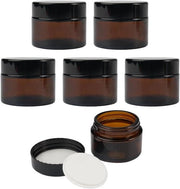 Scatola di vetro giallo - 6 contenitori di crema 30 ml/50 ml