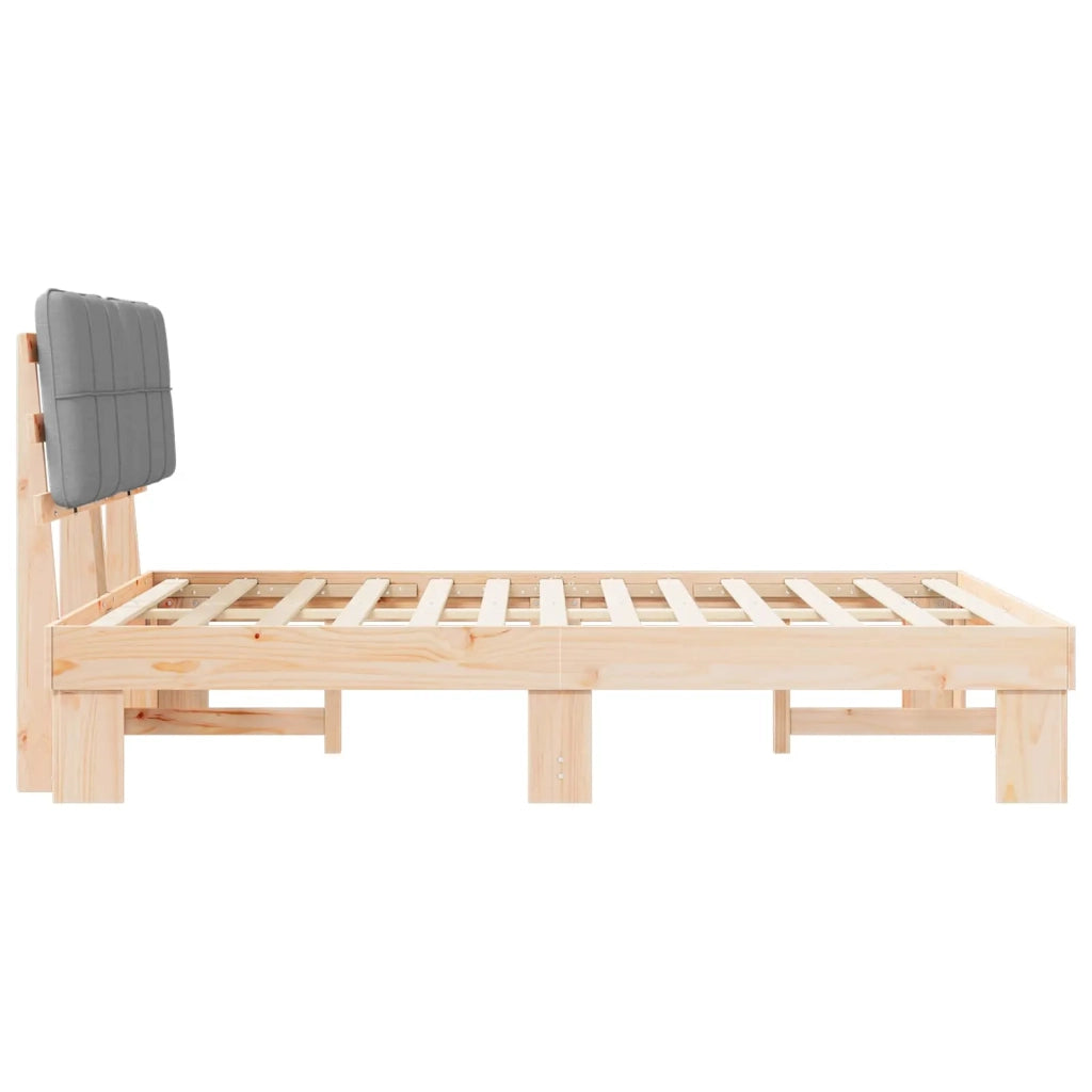 Letto con Testiera Rivestita Grigio chiaro 120 x 200 cm 877419