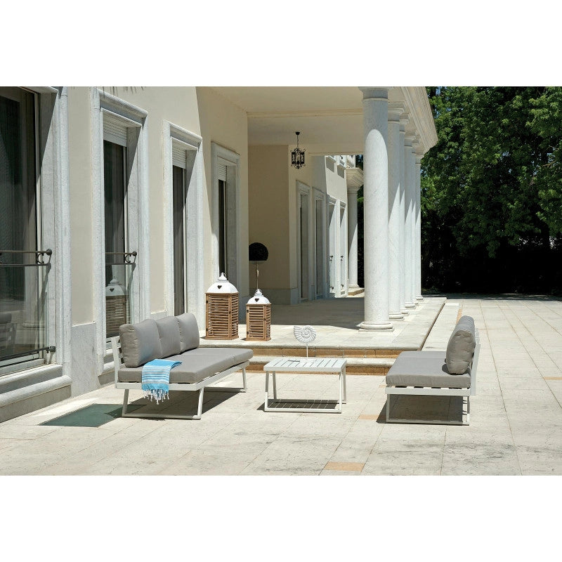 Set angolare Tunisi MOIA con divani/lettino bianco