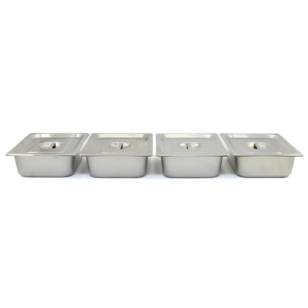 Espositore a Bagnomaria con 4 Vaschette per Ristoranti, Catering, Takeaway e Bar