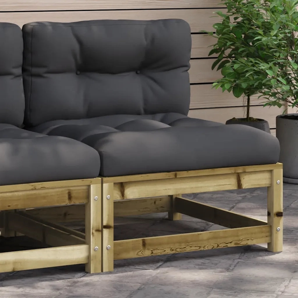 Divano Giardino Senza Braccioli Cuscini Legno Pino Impregnatocod mxl 134272