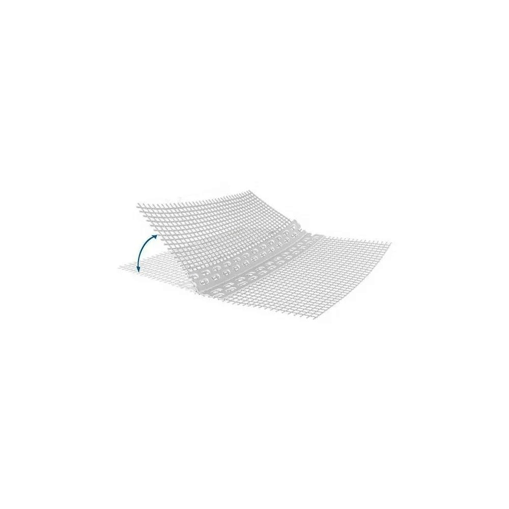 Paraspigolo regolabile in pvc con rete - rotolo 25 metri bianco