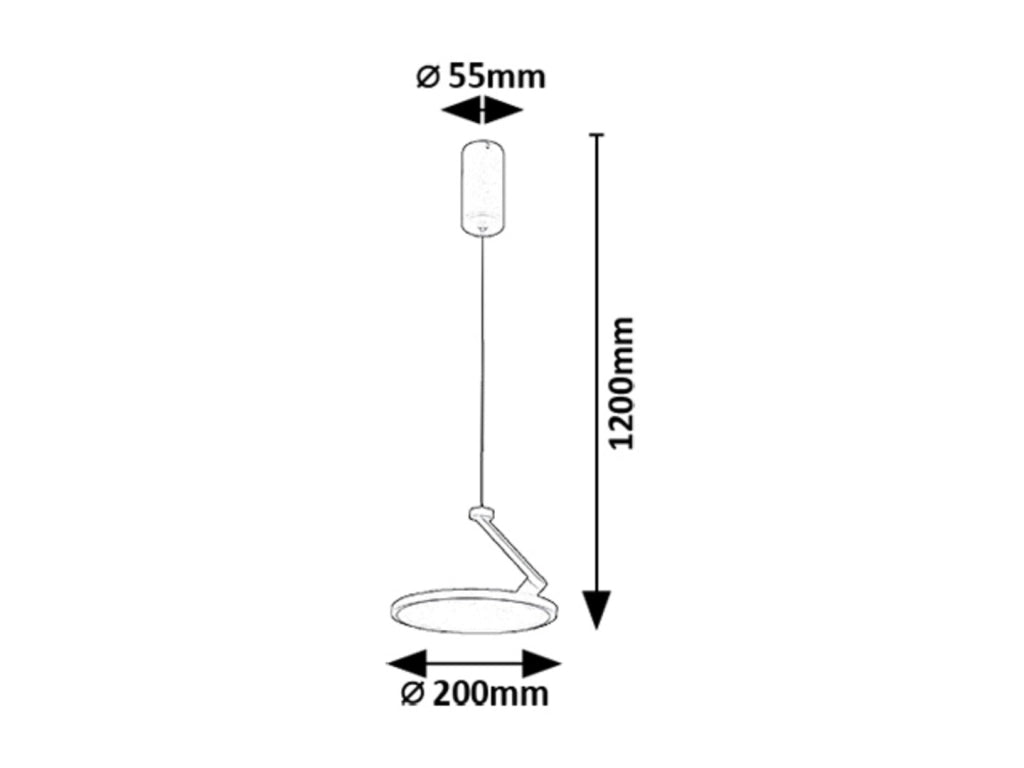 Sospensione LED Rabalux Ovidia bianca 20W 3000K Ø20cm