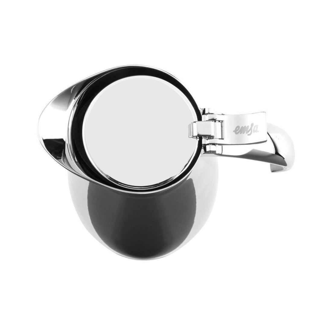 Emsa 502489 Eleganza Caraffa Termica 1 L in Acciaio Inox con Apertura con Una Mano e Beccuccio Antigoccia colore Argento