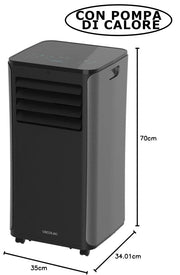 CECOTEC Condizionatore Portatile Freddo/Caldo EnergySilence Clima 9150 Potente 4 In 1 Ultrasilenzioso, 9000 BTU, 350 M³/H