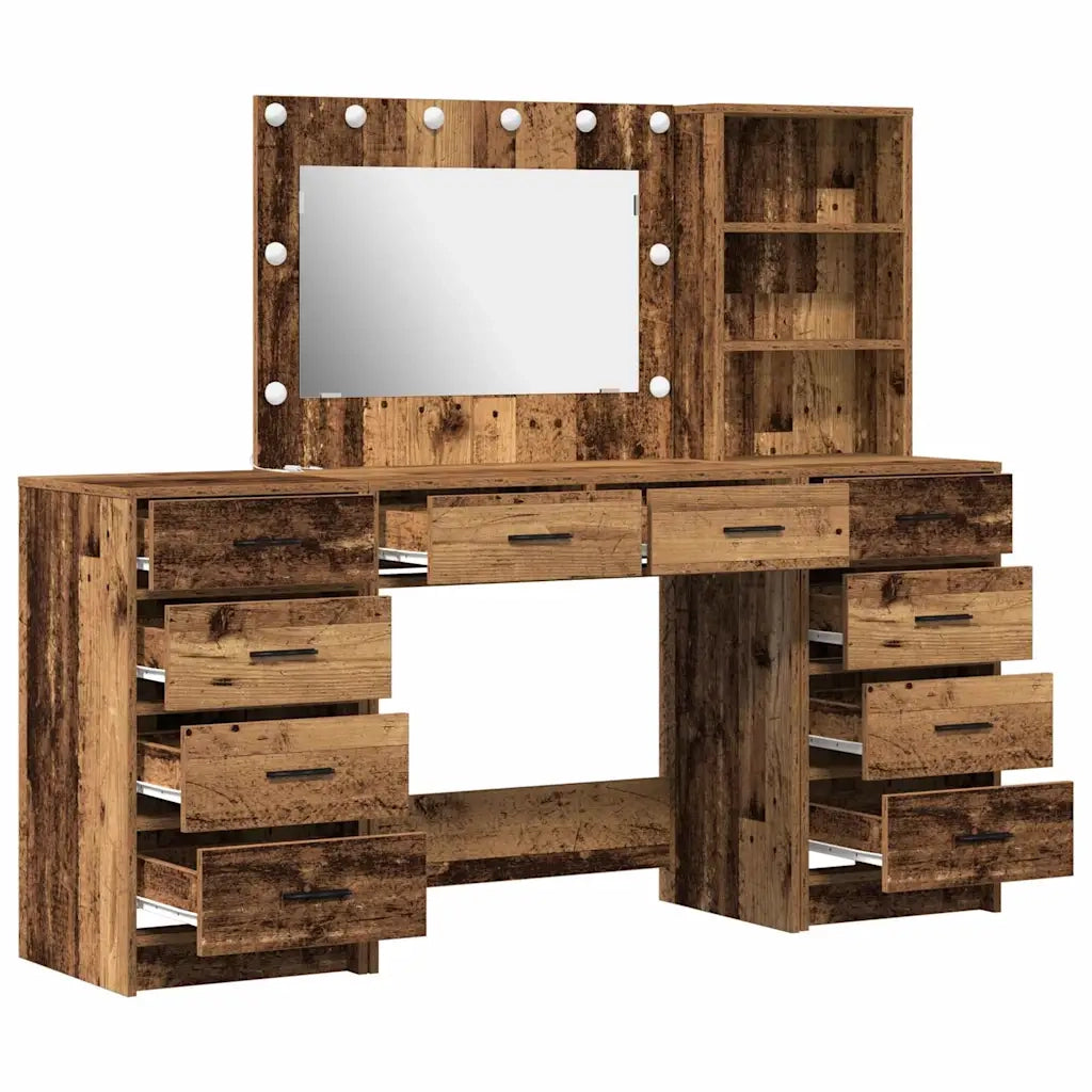 Tavolo da Trucco con cassetto 3 pcs Marrone 40 x 41 x 135 cm 3334216