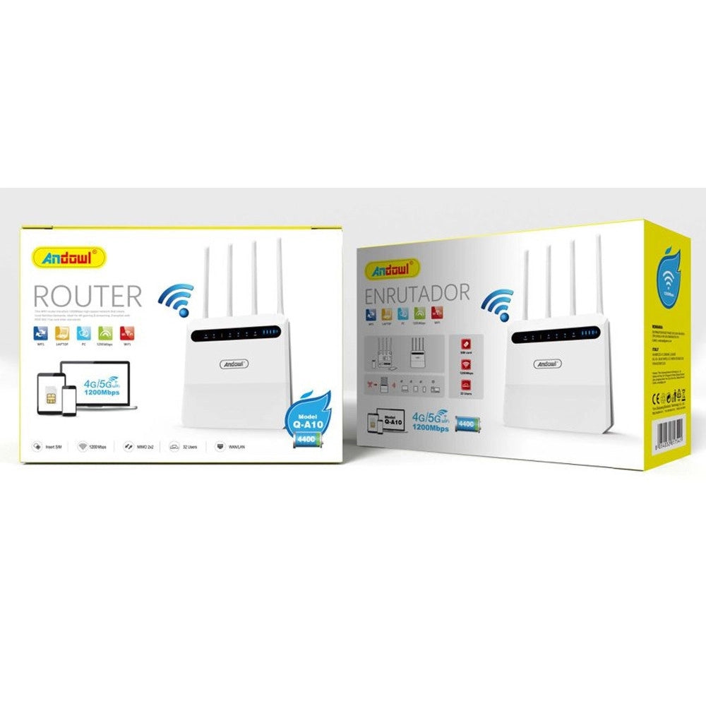 Trade Shop - Router Mobile Wi-fi Wireless 4g/5g 1200mbps Con 4 Porte Ethernet Batteria 4400mah Q-a10 -