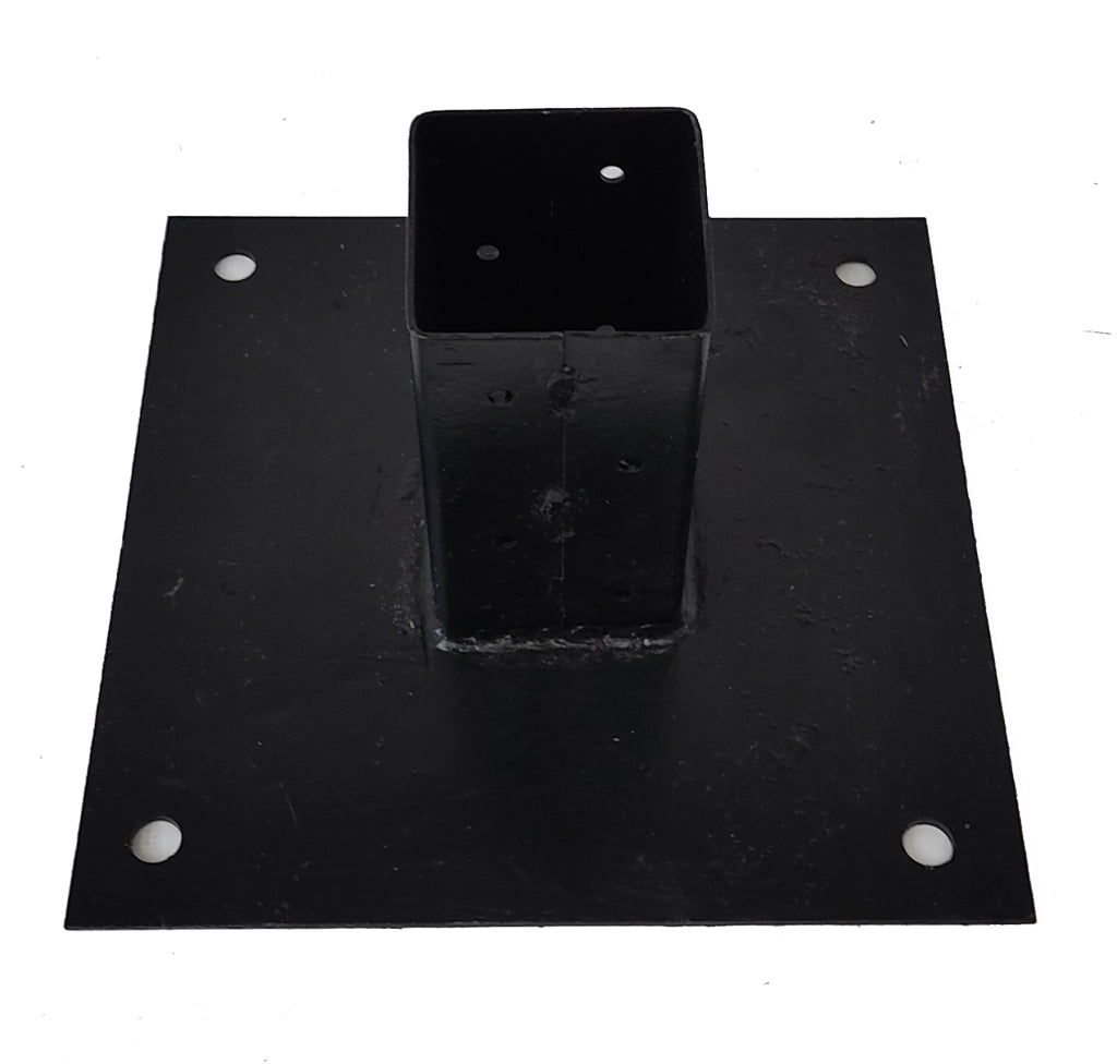 Porta Palo Per Pavimento Nero 6X6X12 H Cm