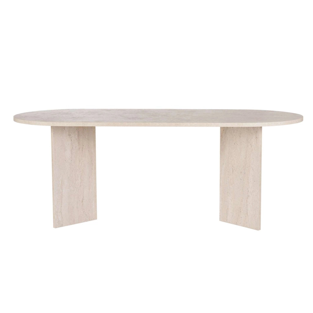 Nofalota, Tavolo Fisso 6 Posti, 200x90x75h cm Beige Marmo